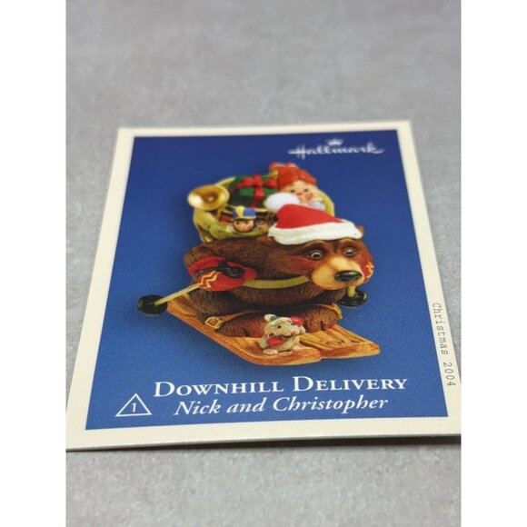 Hallmark Keepsake Ornament Downhill Delivery Nick & Christopher Collectors  2004 - Picture 7 of 8